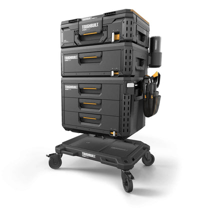ToughBuilt StackTech 4-Wheel Cart, StackTech Compatible, Heavy-Duty Swivel & Locking Casters