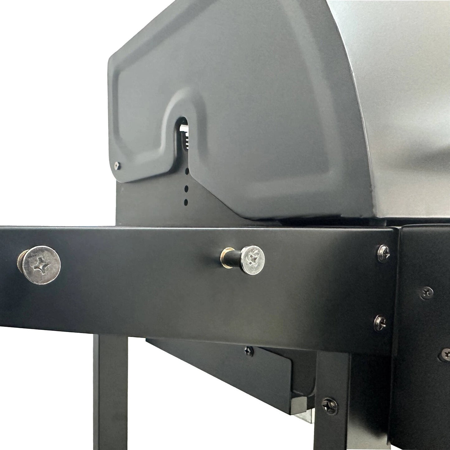 Jumbuck 4 Burner Hooded Gas BBQ, Cast Iron Grill, Auto Ignition, Portable, Black