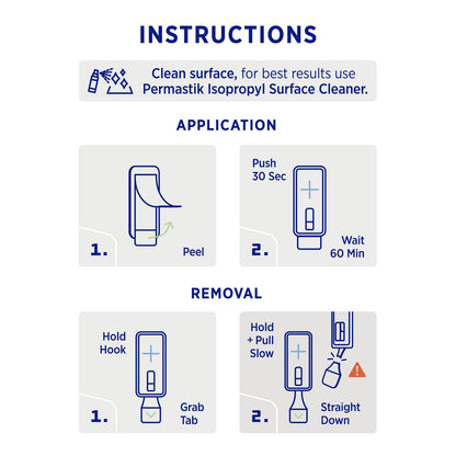 Permastik Small Picture Hooks 9 Pcs, Holds 750g, Damage-Free, Self-Adhesive, Easy Install