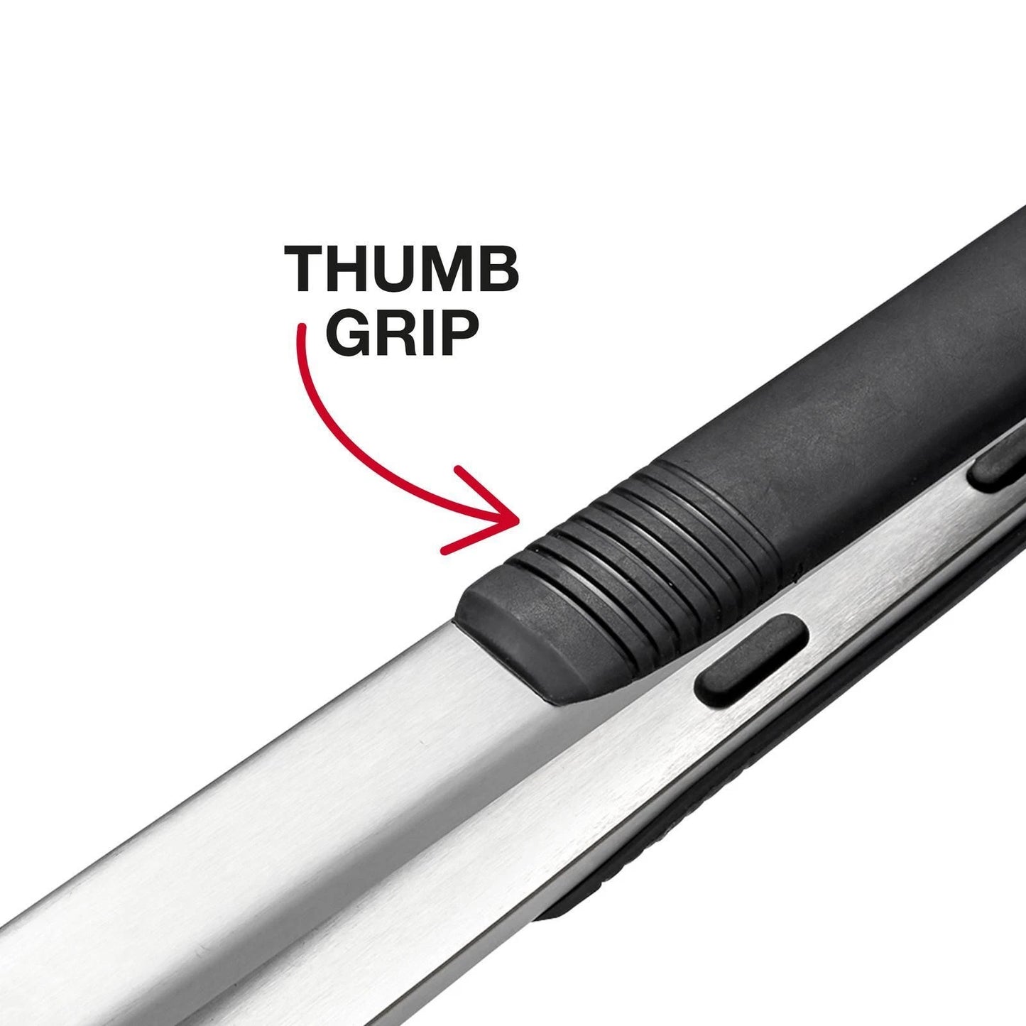 Char-Griller Long Locking BBQ Tongs, 43cm, Ergonomic Handle, Scalloped Teeth