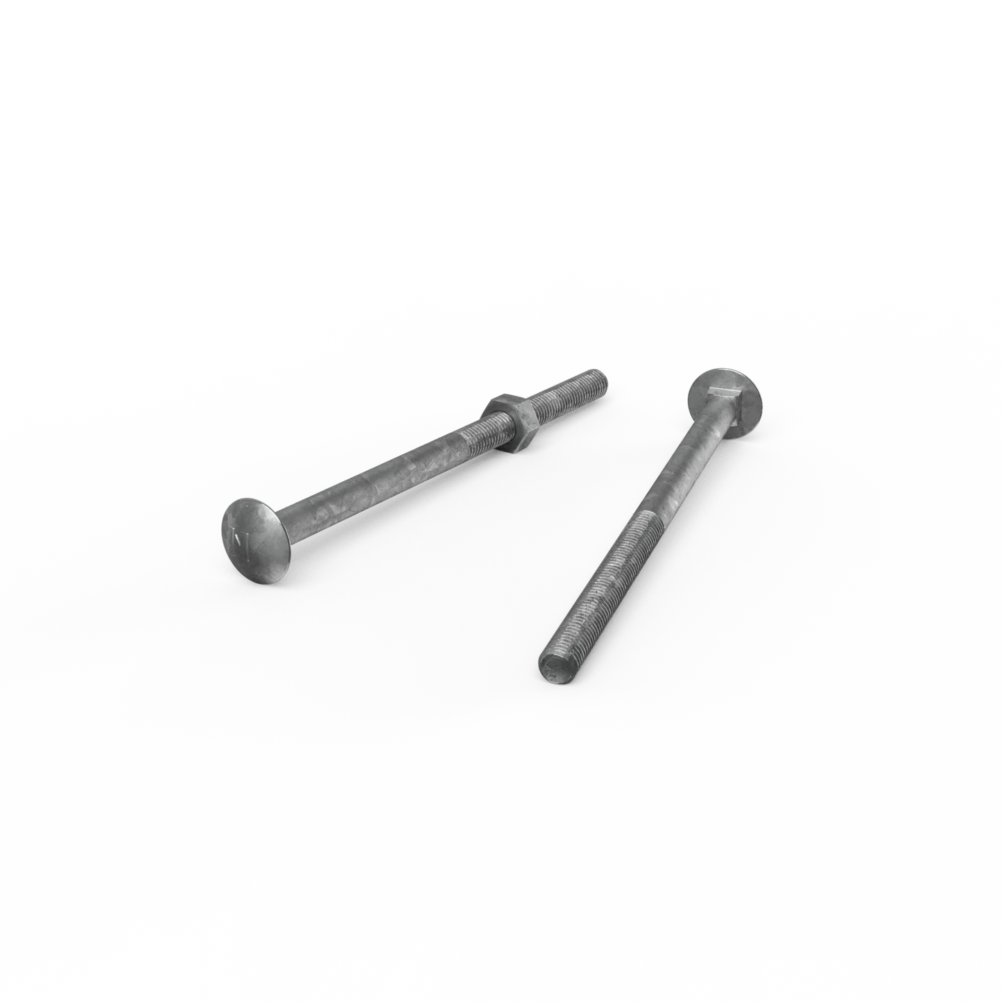 ZENITH M10 x 170mm Galvanised Cup Head Bolts & Nuts, Corrosion Resistant