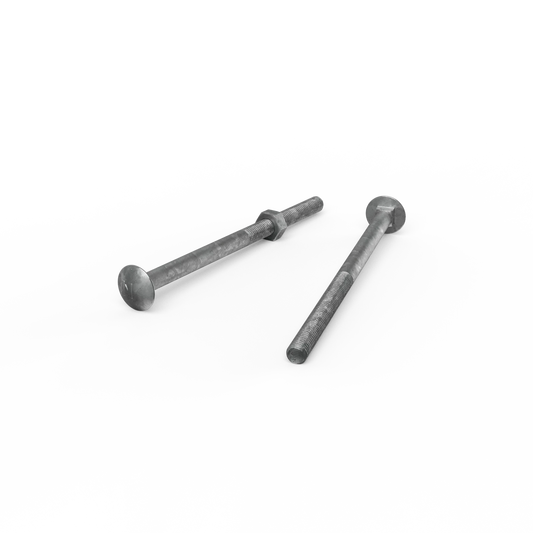 ZENITH M10 x 170mm Galvanised Cup Head Bolts & Nuts, Corrosion Resistant