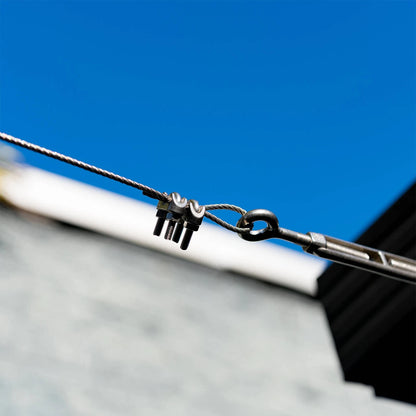 Taskmaster 8mm 316 Stainless Steel Wire Rope Grips, Anti-Corrosive, 2 Pack