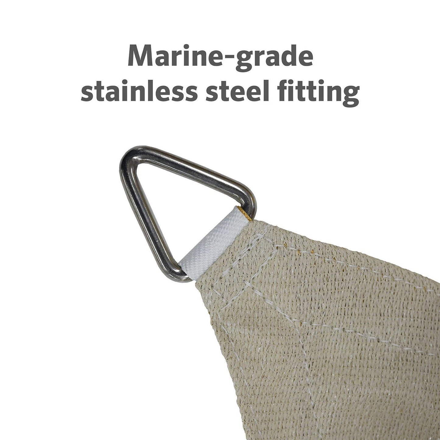 Coolaroo 5.4x5.4m Square Shell Shade Sail Kit - UV Protection, Heavy-Duty, 15-Year Warranty