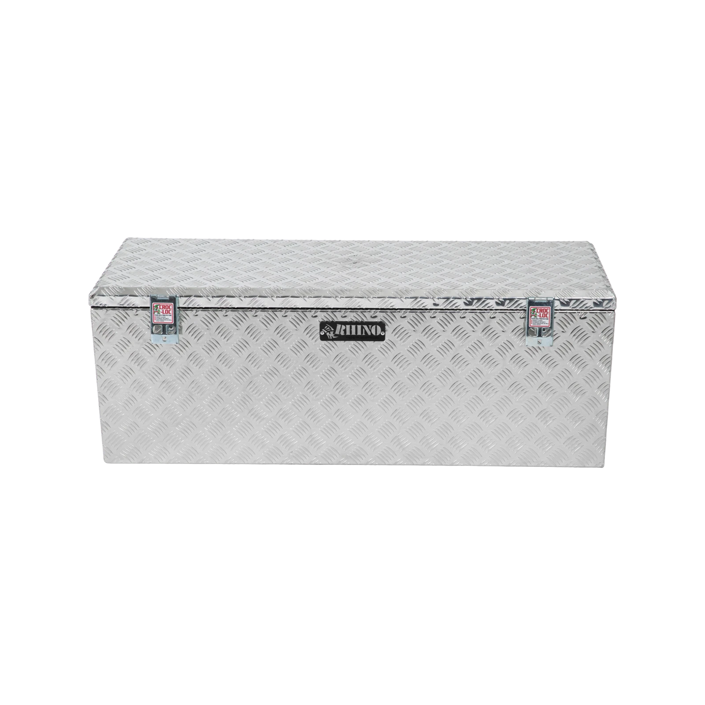 Rhino Aluminium Checkerplate Toolbox 1110x370x410mm, Durable, Weather-Resistant, Secure Locking