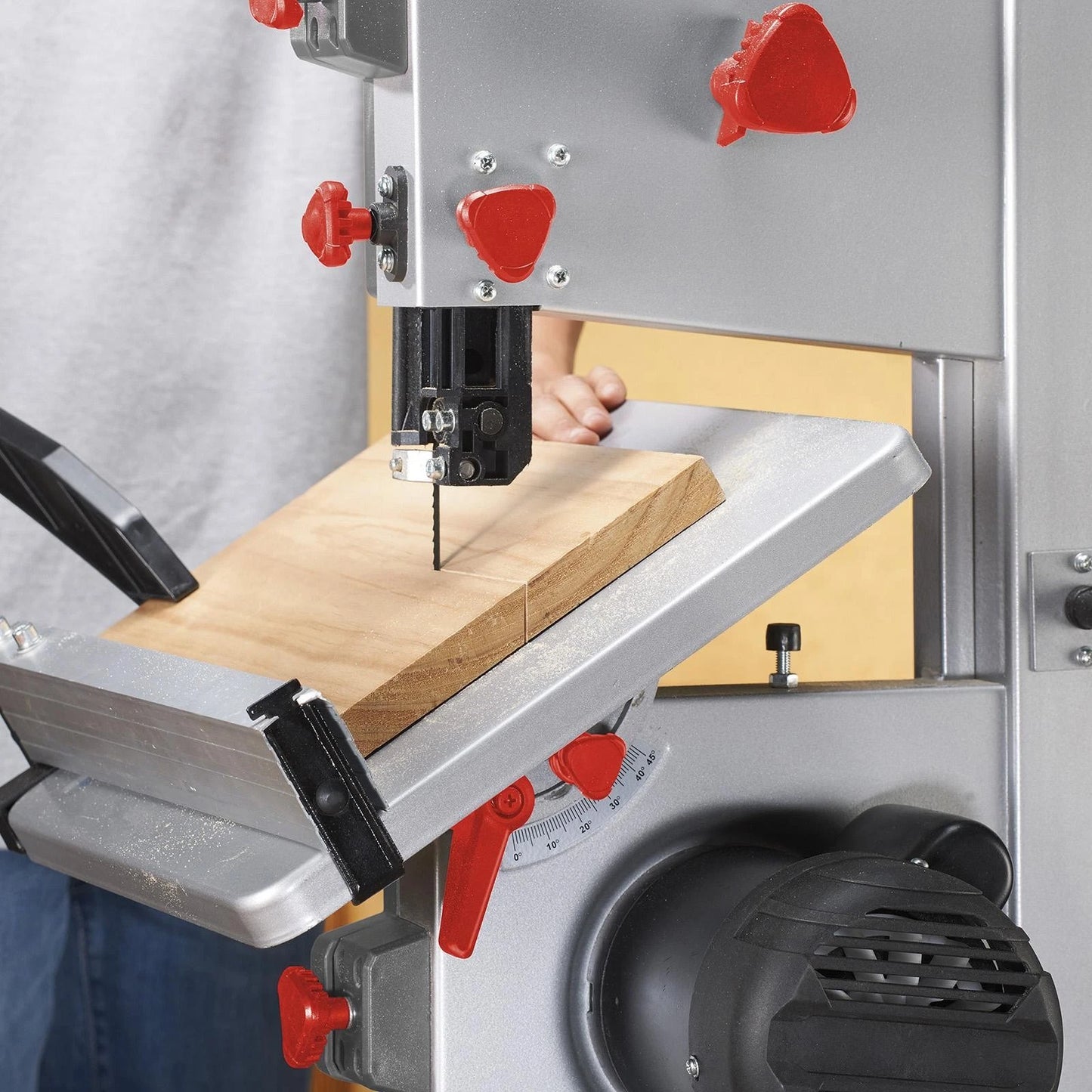 Ozito 250W 200mm Bandsaw with Adjustable Cutting Height & Tilting Table