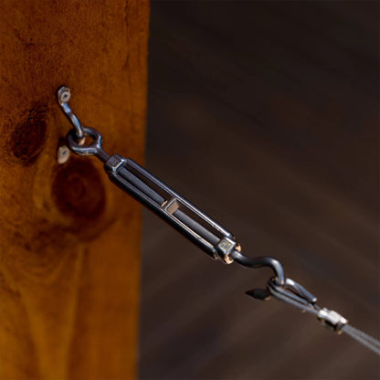 Taskmaster 5mm Marine-Grade Stainless Steel Hook & Eye Turnbuckle for Rigging & Tensioning