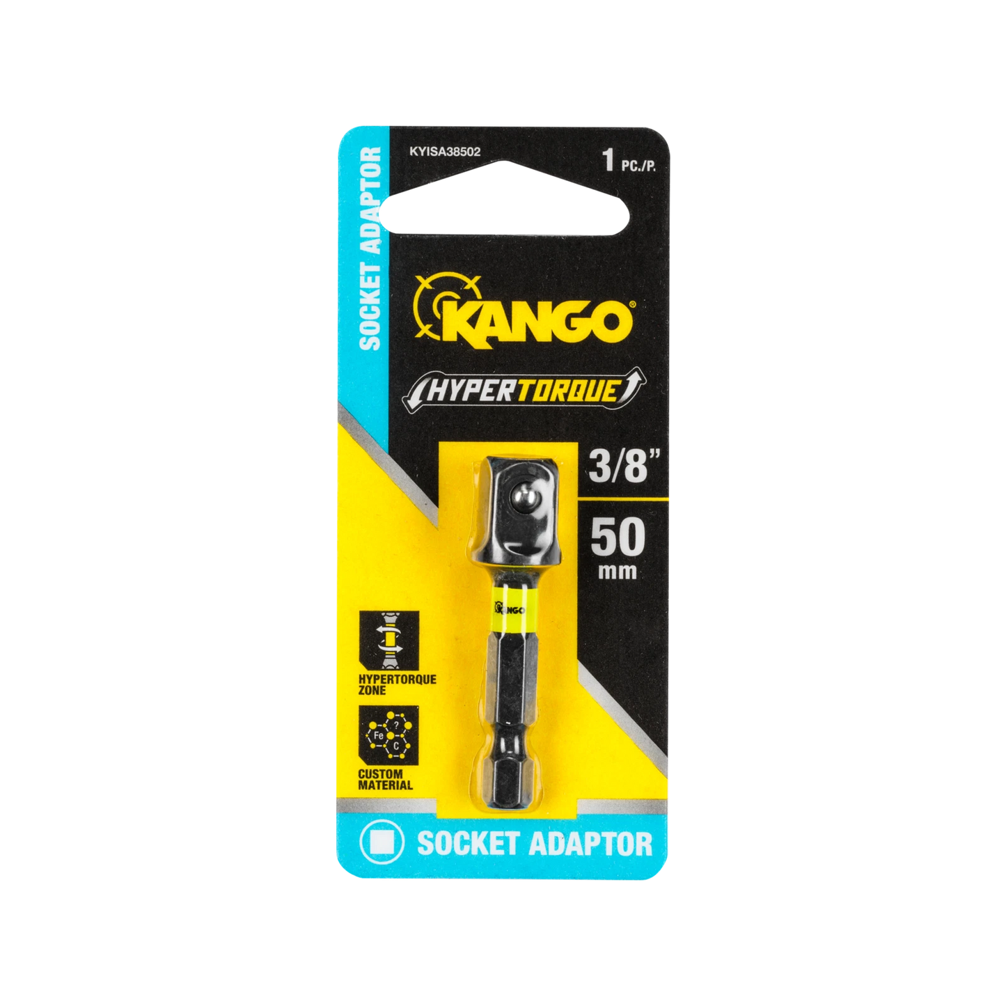Kango Hypertorque 3/8” 50mm Impact Socket Adaptor with Torsion Zone & Hex Shank