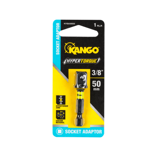 Kango Hypertorque 3/8” 50mm Impact Socket Adaptor with Torsion Zone & Hex Shank