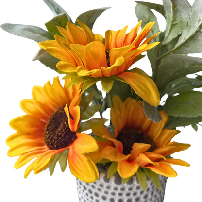 UN-REAL Sunflower Artificial Plant 28cm - Vibrant, Realistic, Low Maintenance Decor