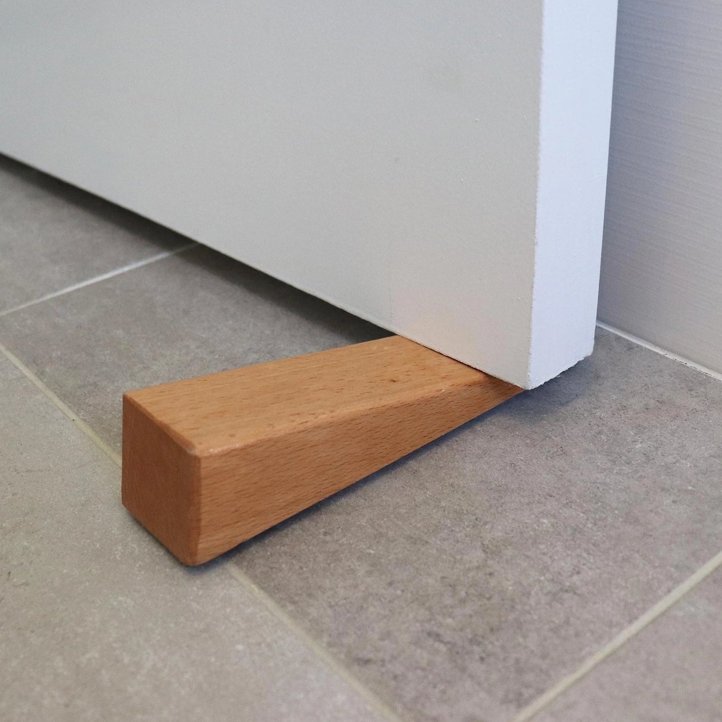 Adoored Large Dark Timber Door Wedge - Durable, Stylish, Universal Fit