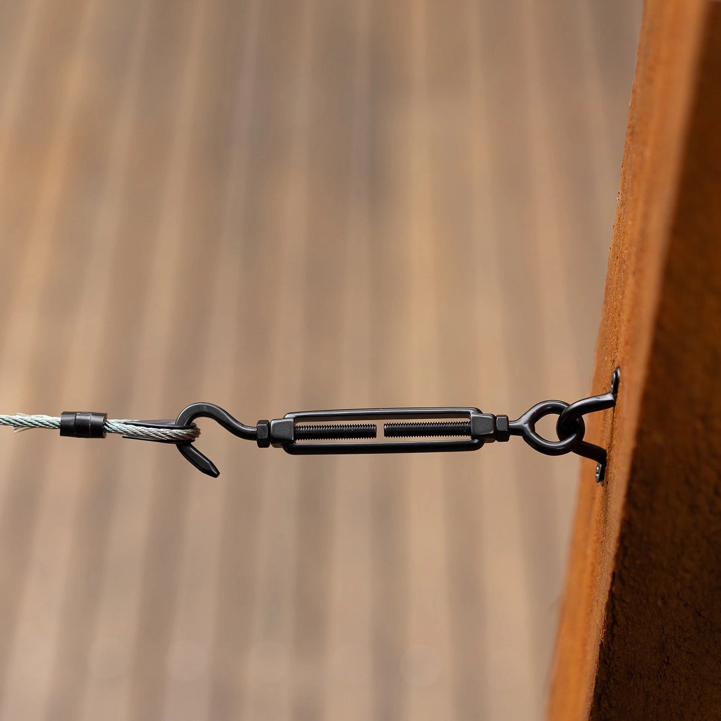 Taskmaster 5mm 316 Stainless Steel Hook/Eye Turnbuckle Kit - Marine Grade, Black Finish