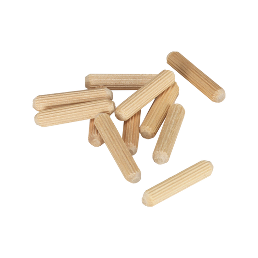 Ryobi 6mm Fluted Dowel 100 Pack - Kiln Dried, Tapered Ends, Strong Joint Strength