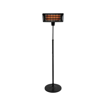 Jumbuck 2000W Black Matte Radiant Patio Heater, 3 Power Settings, IP24 Water Protection