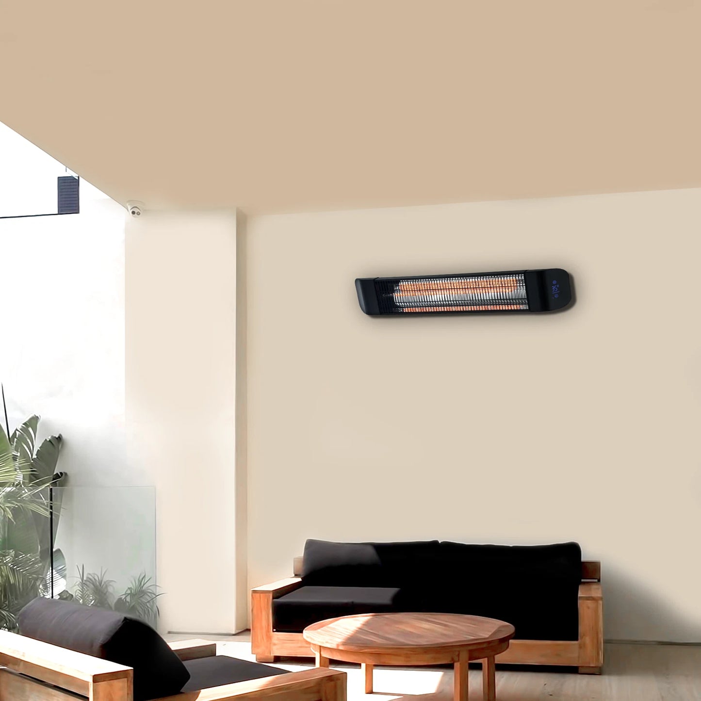 Arlec 2400W Black Infrared Heater, Multiple Settings, IP65, Remote Control