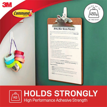Command Small White Adhesive Hooks 2 Pack - Damage-Free, Strong Hold, Versatile Surfaces