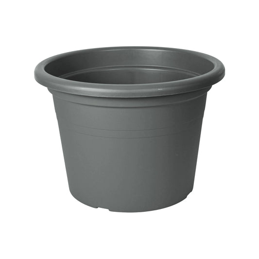 Respect 40cm Grey Cylinda Planter - Eco-Friendly, Recycled, Indoor/Outdoor, UV Resistant