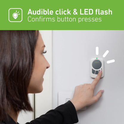 Merlin Four Button Wall Mount Remote Control for Garage Doors, Compatible with Merlin & Chamberlain