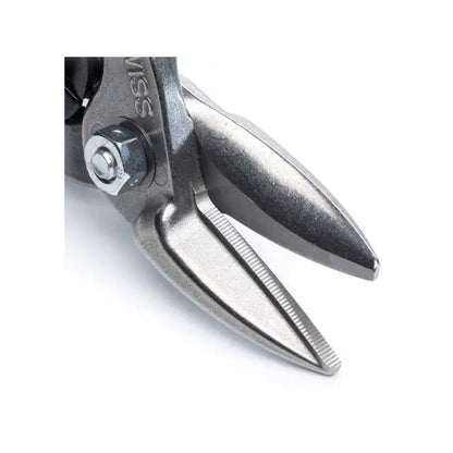 Crescent WISS 248mm Right Cut Aviation Snips, Serrated Blades, Ergonomic, Made in USA