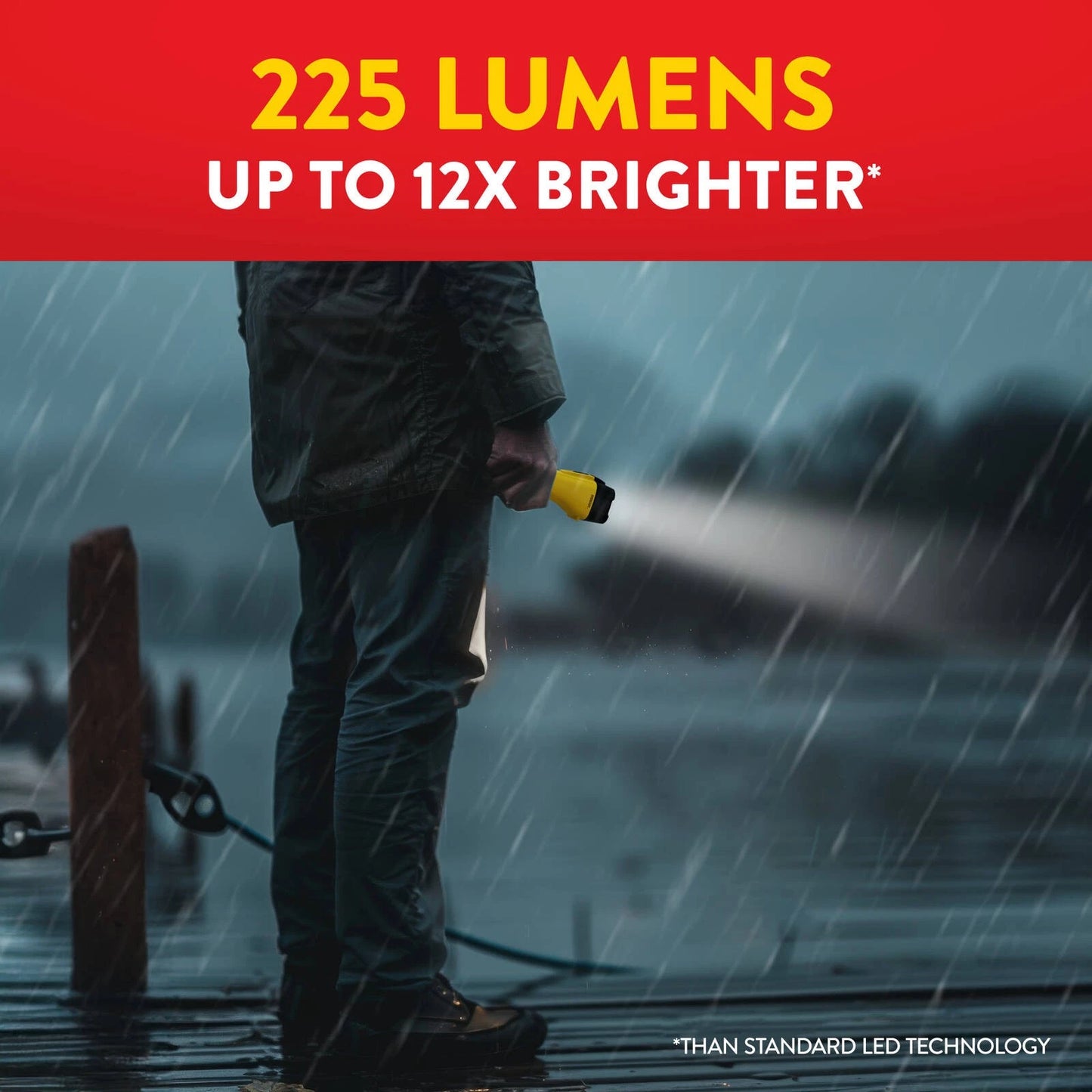 Eveready Dolphin Hybrid Rechargeable Floating LED Flashlight 225 Lumens Waterproof