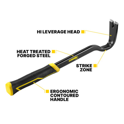Kango 410mm One-Handed Wrecking Bar with High Leverage Head & Durable Steel Construction