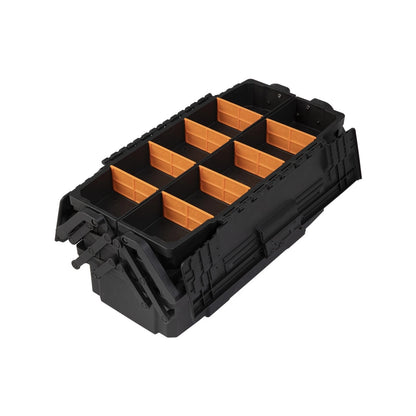Durable 466x224x210mm Tool Box with Customizable Compartments & Secure Locking