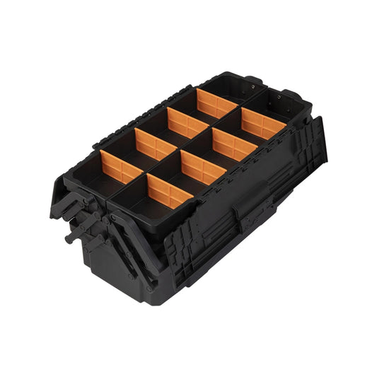 Durable 466x224x210mm Tool Box with Customizable Compartments & Secure Locking