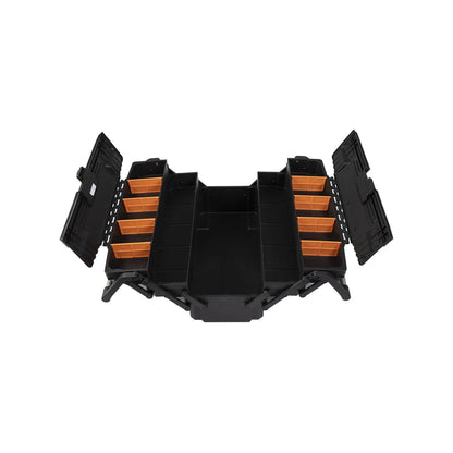 Durable 466x224x210mm Tool Box with Customizable Compartments & Secure Locking