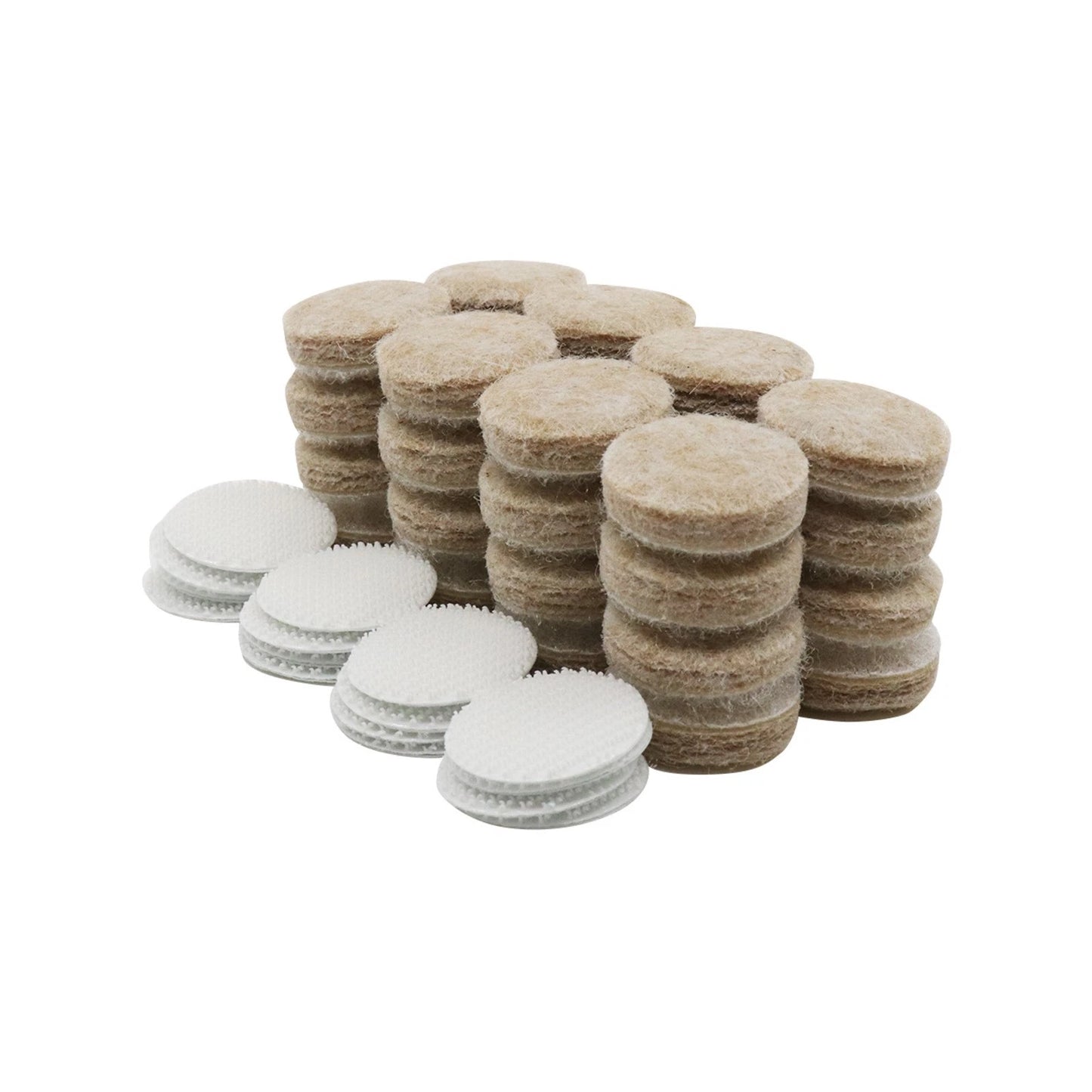 Surface Gard 19mm Beige Hook & Loop Felt Pads, Noise Reduction, Durable Adhesive, 16 Pieces