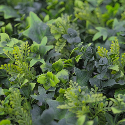 UN-REAL 50x50cm English Elm Artificial Hedge Tile, UV Resistant, Low Maintenance, Indoor/Outdoor