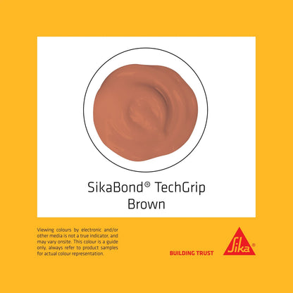 SikaBond TechGrip 125g High Strength Multi-Purpose Polyurethane Adhesive, Waterproof, Paintable