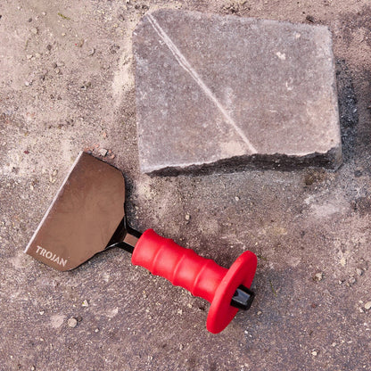 Trojan 115mm Brick Bolster - Drop Forged Steel Blade, Soft Grip, Lifetime Warranty