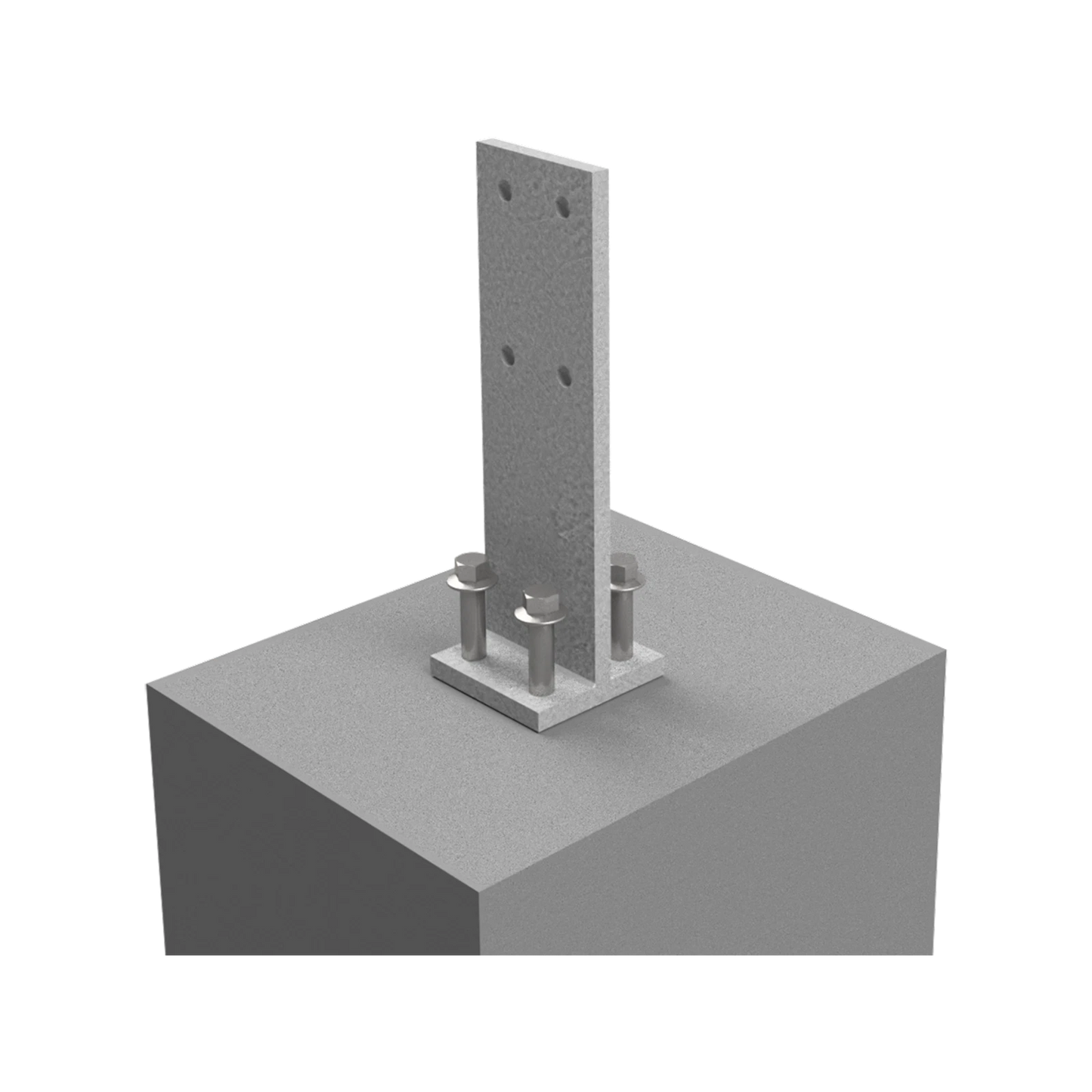 VUEPRO 80x80mm Galvanised T-Blade Post Support for Timber Posts on Concrete