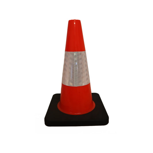 Syneco 450mm Safety Cone with Reflective Tape, UV Stabilised, Fluorescent Orange