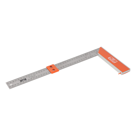 Bahco Stainless Steel Carpenter Square 400mm with Sliding Marker