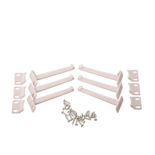 Dreambaby Child Safety Catches 6 Pcs - Easy Install, Sleek Design, White