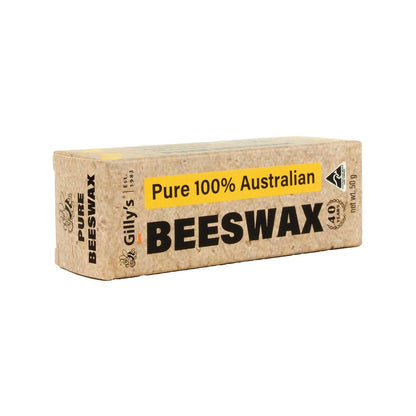 Gillys 50g Pure Australian Beeswax Block - 100% Natural, Food-Safe, Versatile DIY Use