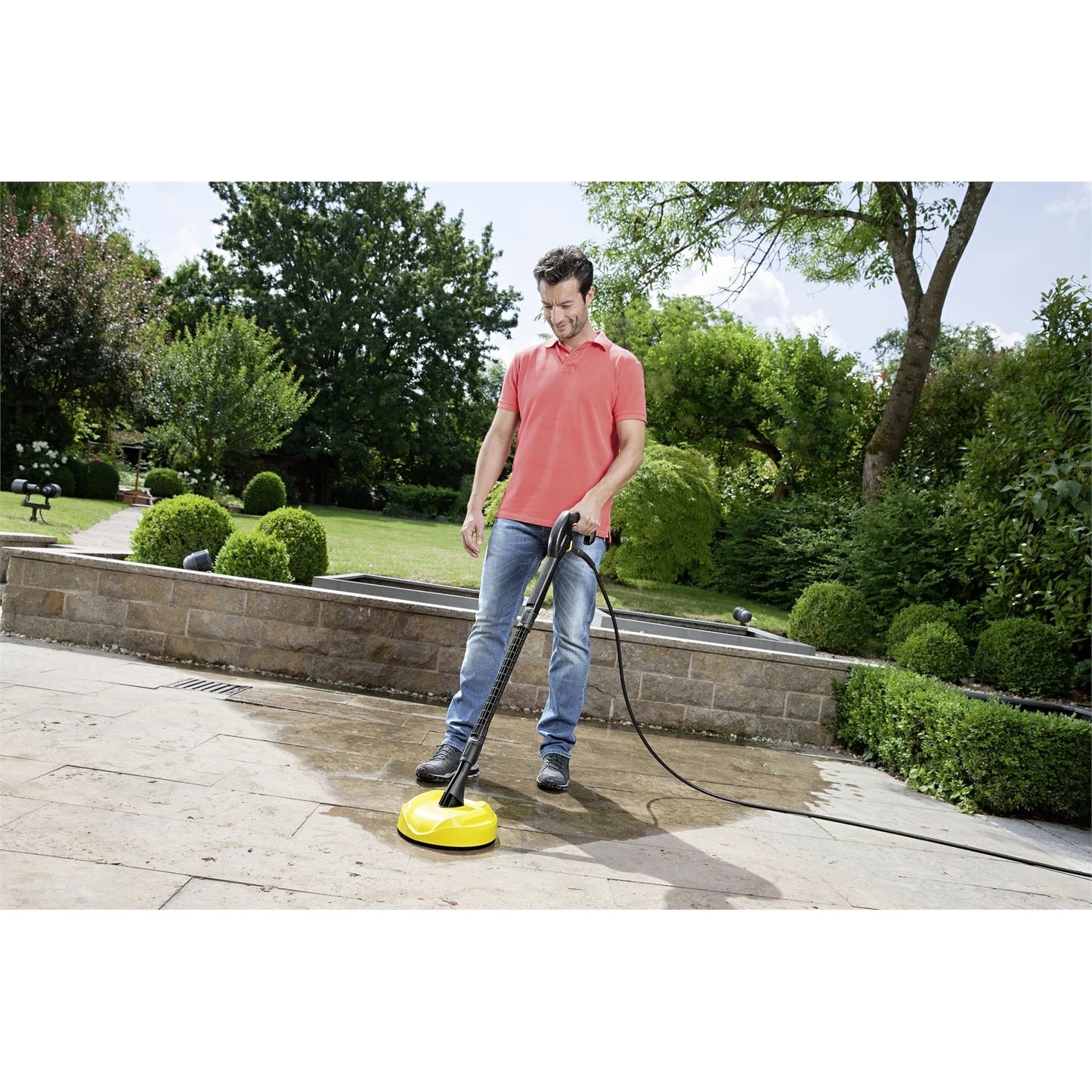 Karcher 1L Stone High Pressure Cleaner - Algae & Dirt Removal, Weather Protection, Versatile Use