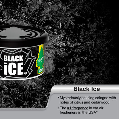 Little Trees Black Ice Air Freshener Fiber Can 30g - Long-Lasting, Versatile, Trusted Brand