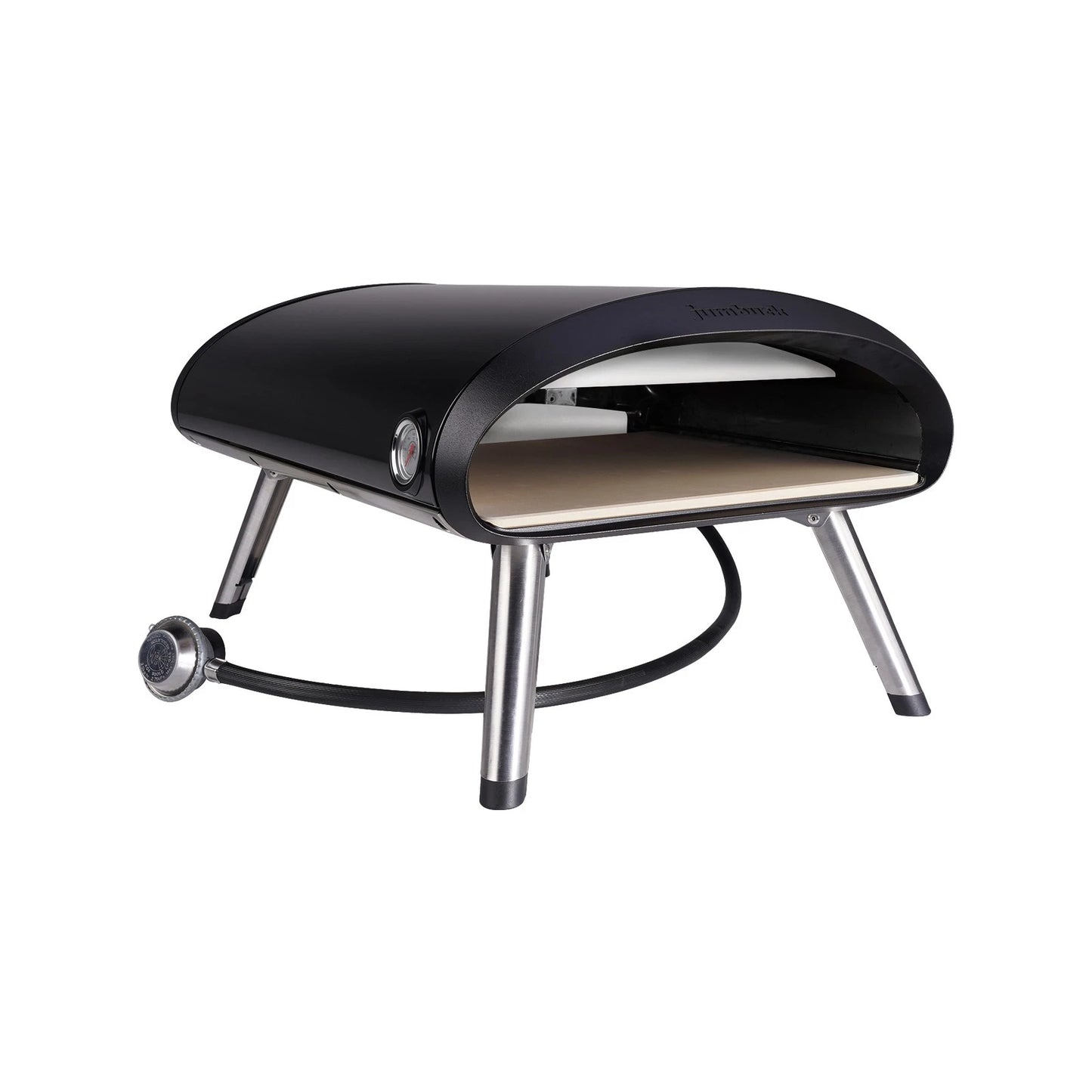 Jumbuck Portable Gas Pizza Oven with 12” Stone, Stainless Steel Burner, Accessories Included