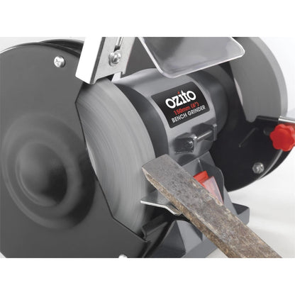 Ozito 150W 150mm Bench Grinder with Induction Motor & Adjustable Eye Shields