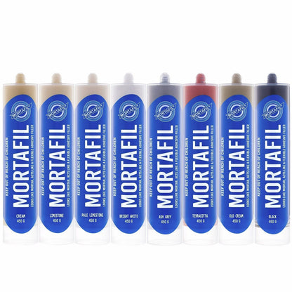 Mortafil 450g White Mortar - Flexible, Strong Adhesive Filler for Interior & Exterior Use
