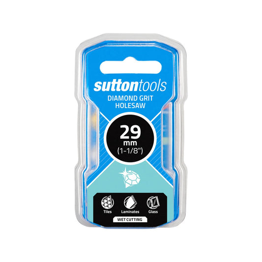 Sutton Tools 29mm Diamond Grit Holesaw, Deep Cutting, Heat Dissipation, Universal Thread