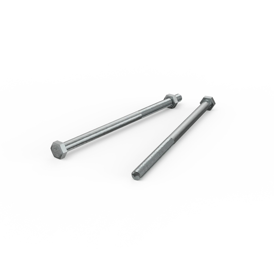 ZENITH M10 x 200mm Zinc Plated Hex Head Bolts & Nuts, AS 1111/1112 Compliant