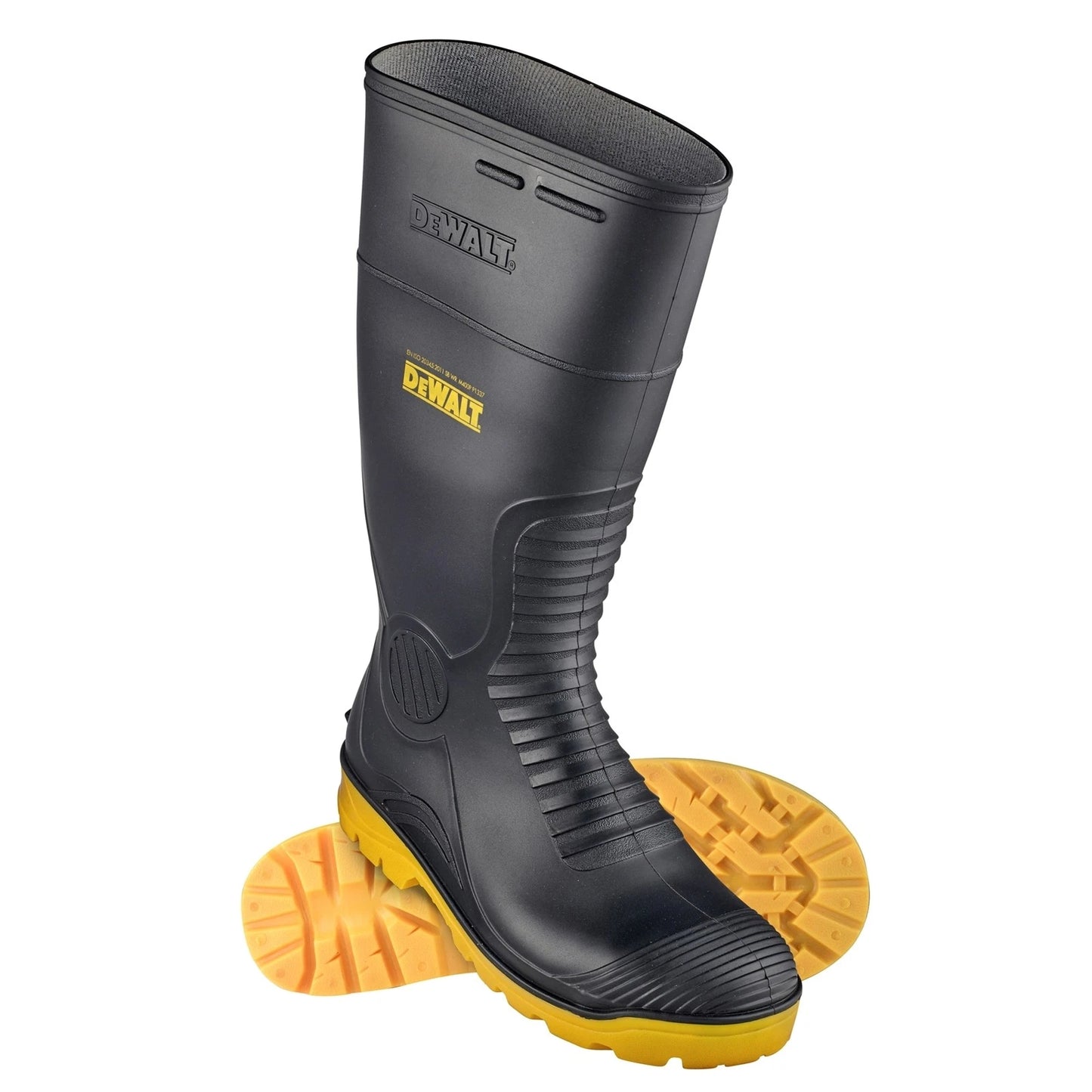 DeWALT Midland PVC Safety Gumboot Size 7 - Anti-Slip, Oil & Acid Resistant, Steel Cap
