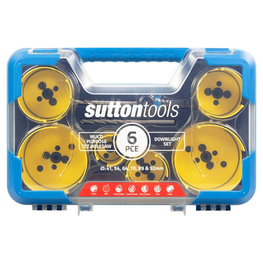Sutton Tools 6 Piece Multi-Purpose Downlight Holesaw Set with Tungsten Carbide Teeth