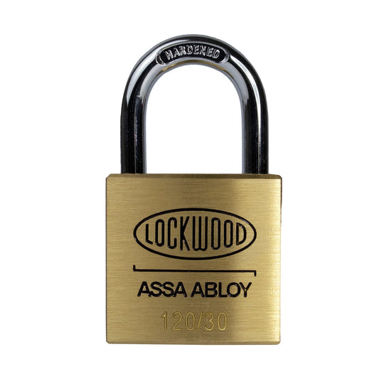 Lockwood 30mm Brass Padlock, Heavy Duty, Corrosion Resistant, Double Locking