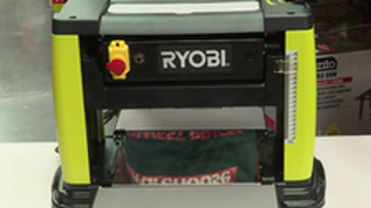 Ryobi 1500W Planer Thicknesser, 9000 RPM, 318mm Capacity, Dual Blade, Anti-Kickback Guard