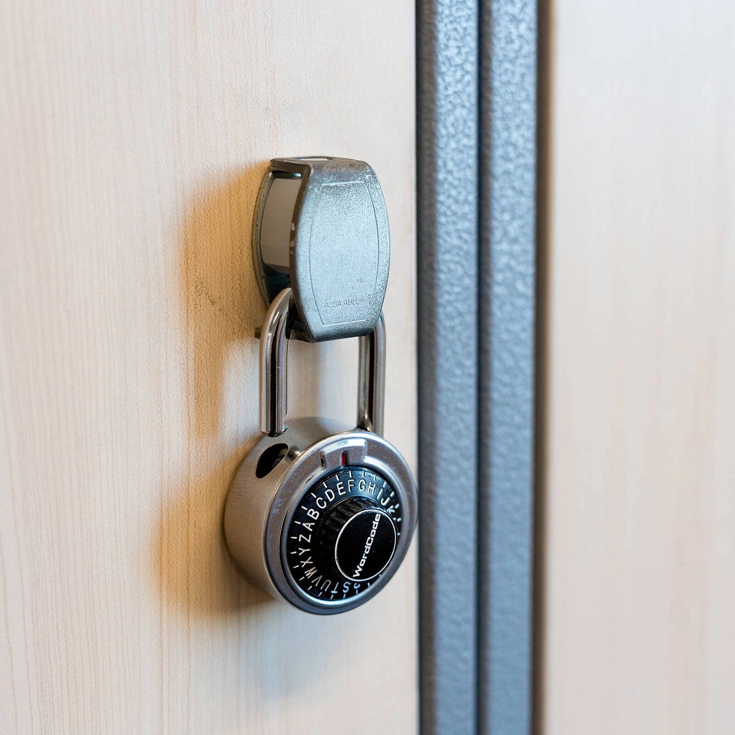 Wordcode 3 Letter Combination Dial Lock, Hardened Steel, 51mm, Silver