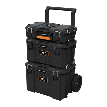 AEG Quickstack 2.0 Storage Set, Weather Resistant, All-Terrain Wheels, Secure Locking